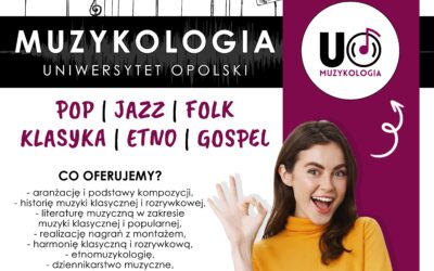 Ruszyła rekrutacja na kierunku muzykologia. Zapraszamy